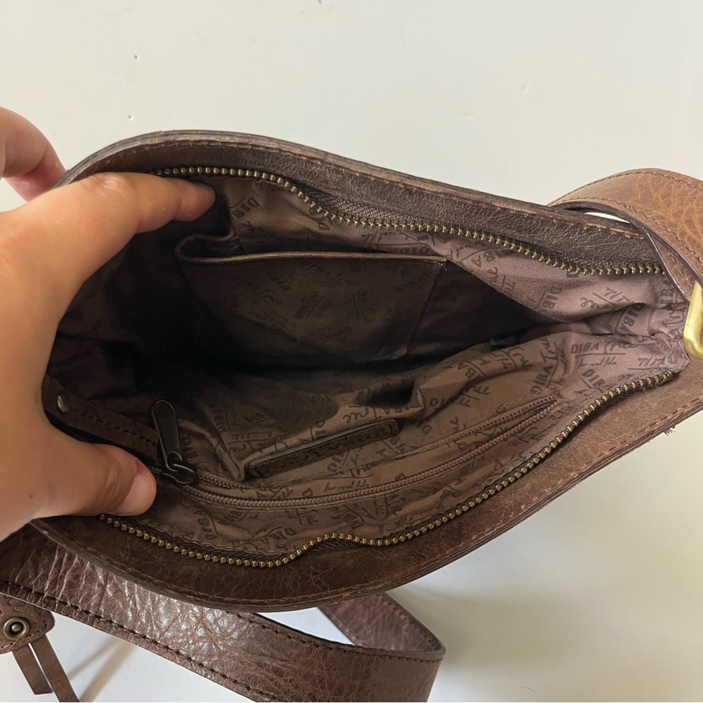 Diba True‎ Dark Brown Leather Crossbody Bag - Picture 6 of 7